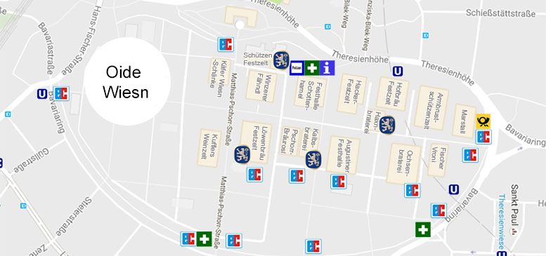 Wiesn Lageplan
